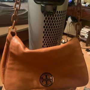 Tory Burch Tan and Gold Bag Like new